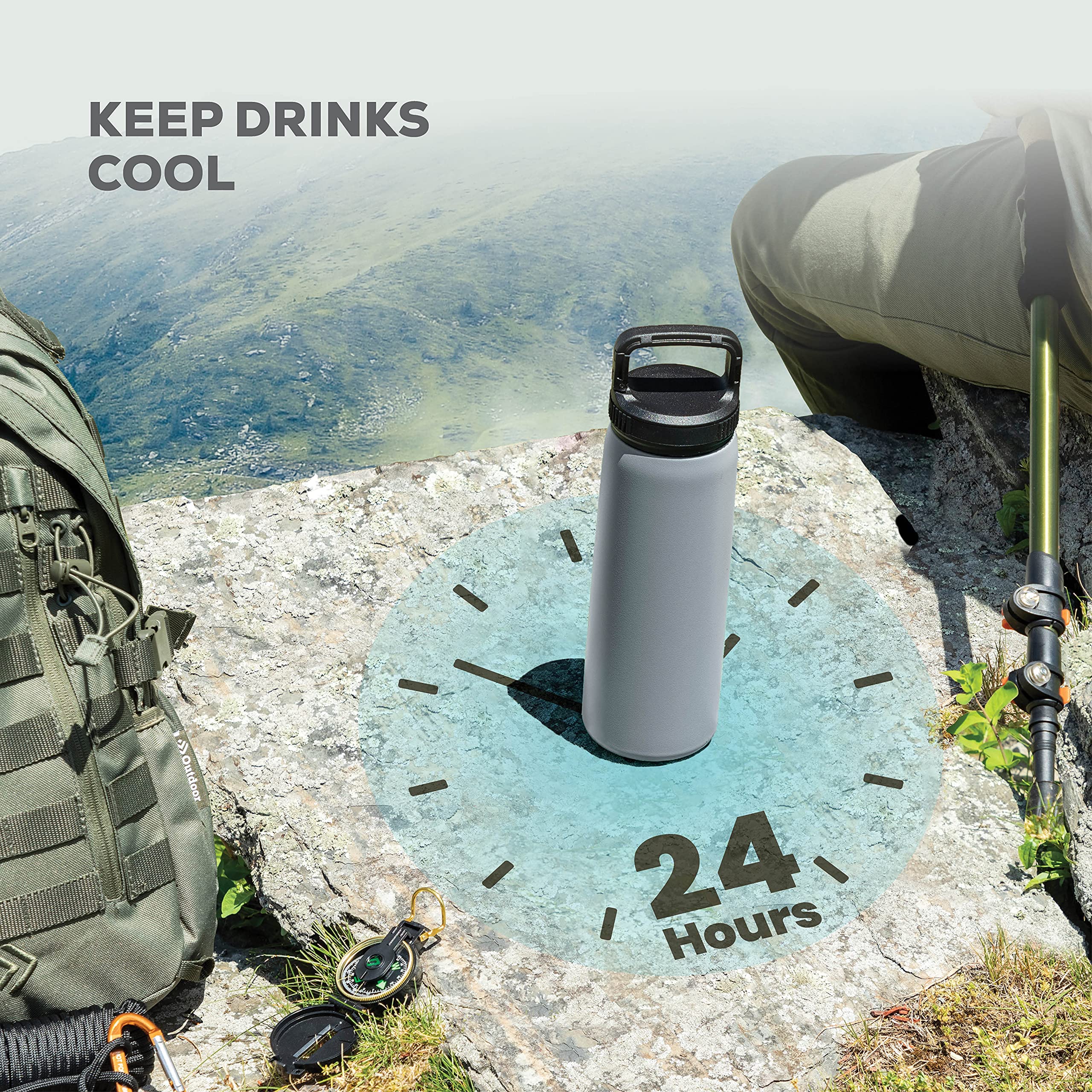 Insulated Sports Water Bottle with Straw-image-189