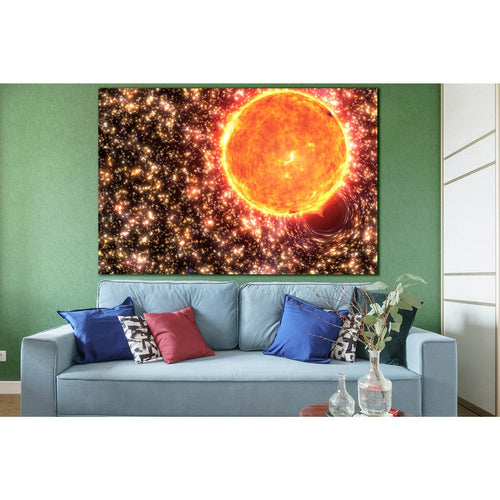 Sun And Black Hole №SL982 - Canvas Print / Wall Art / Wall Decor / Artwork / Poster