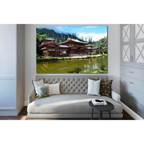 Architecture Byodo In Temple №SL1395 - Canvas Print / Wall Art / Wall Decor / Artwork / Poster