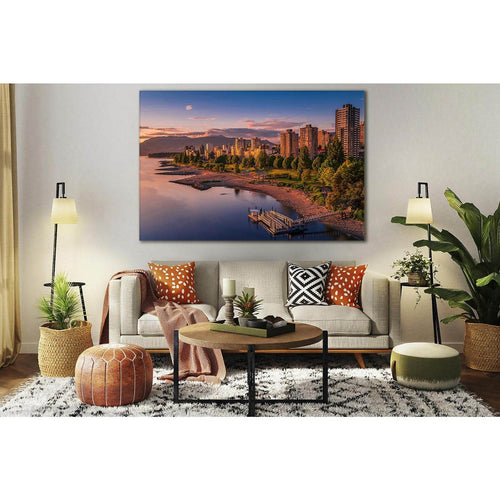 Canada Coast Evening Vancouver №SL315 - Canvas Print / Wall Art / Wall Decor / Artwork / Poster