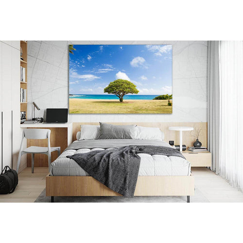Green Tree On The Shore №SL516 - Canvas Print / Wall Art / Wall Decor / Artwork / Poster