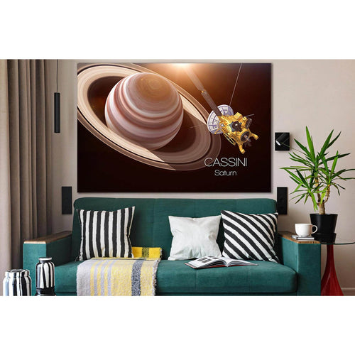 Saturn Artificial Satellite Cassini №SL965 - Canvas Print / Wall Art / Wall Decor / Artwork / Poster