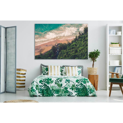 Green Trees Beach №SL113 - Canvas Print / Wall Art / Wall Decor / Artwork / Poster