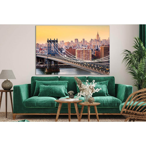 Brooklyn Bridge New York Manhattan №SL1095 - Canvas Print / Wall Art / Wall Decor / Artwork / Poster