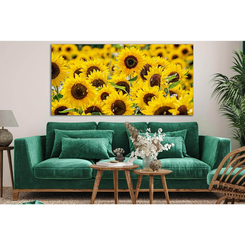 Sunflowers In The Field №SL691 - Canvas Print / Wall Art / Wall Decor / Artwork / Poster
