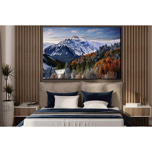 Winter In The Mountains №SL1566 - Canvas Print / Wall Art / Wall Decor / Artwork / Poster