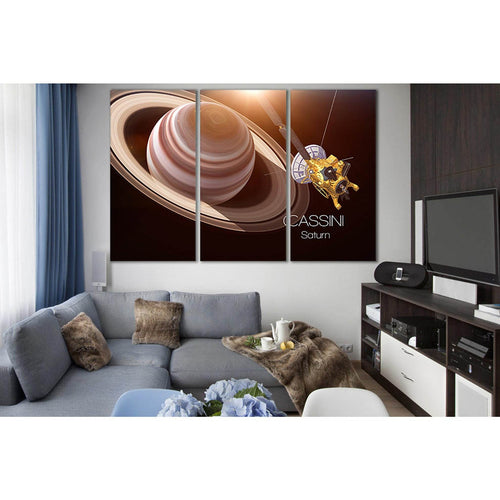 Saturn Artificial Satellite Cassini №SL965 - Canvas Print / Wall Art / Wall Decor / Artwork / Poster