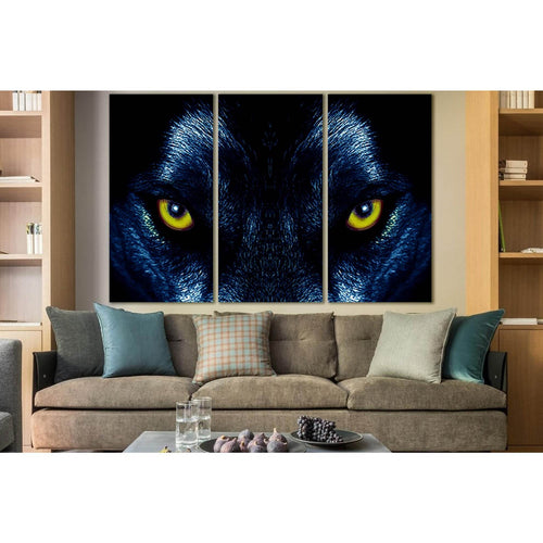 Black Wolf Gaze №SL1536 - Canvas Print / Wall Art / Wall Decor / Artwork / Poster