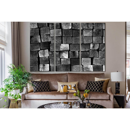 Black And White Wood Texture №SL877 - Canvas Print / Wall Art / Wall Decor / Artwork / Poster