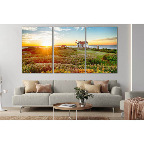 American Home And Beautiful Sunrise №SL272 - Canvas Print / Wall Art / Wall Decor / Artwork / Poster