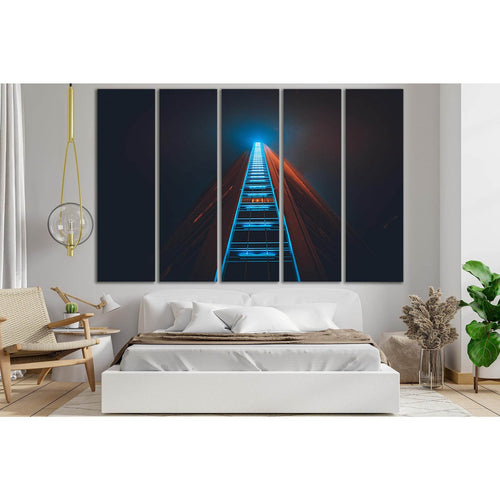 Illuminated High Rise Building №SL1397 - Canvas Print / Wall Art / Wall Decor / Artwork / Poster