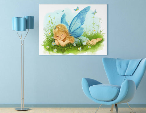 Dreamy Fairy and Butterflies - Canvas Print