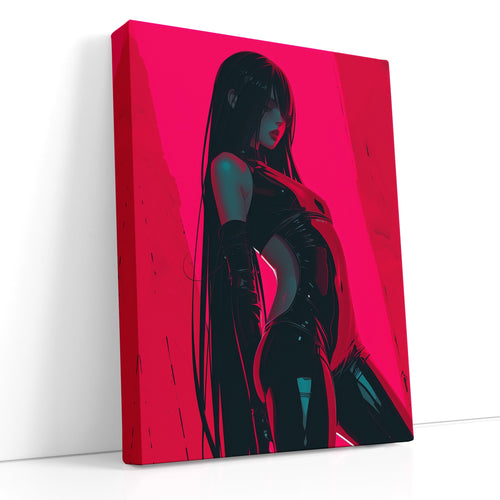 Pink Noir Fashion - Canvas Print