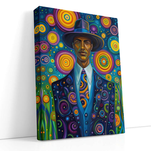 Contemporary Man in Hat - Canvas Print