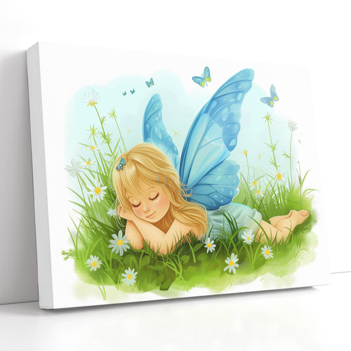 Dreamy Fairy and Butterflies - Canvas Print