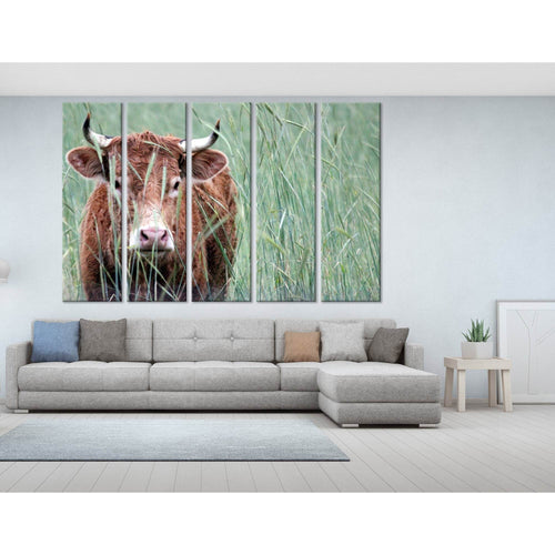 Holstein Cow On The Field №04234 - Canvas Print / Wall Art / Wall Decor / Artwork / Poster