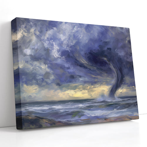 Monet-Inspired Tornado at Sea - Canvas Print