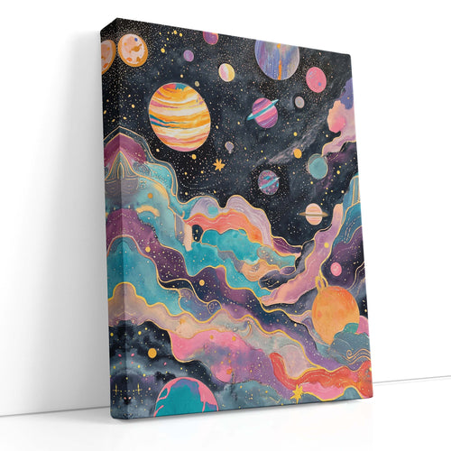 Colorful Cosmic Nebula - Canvas Print