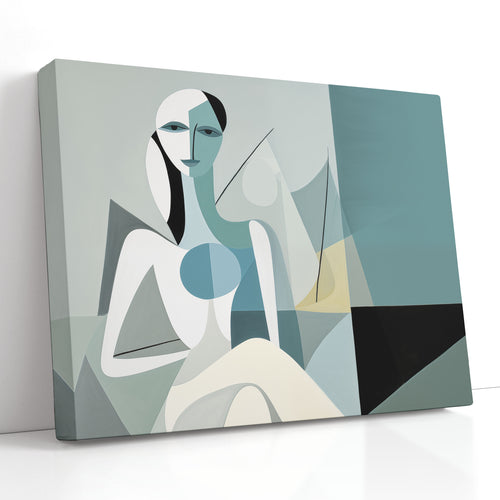 Abstract Woman in Blue - Canvas Print