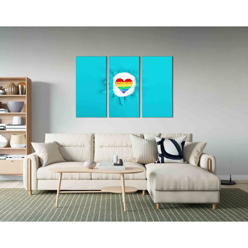 LGBT pride flag №2131 - Canvas Print / Wall Art / Wall Decor / Artwork / Poster