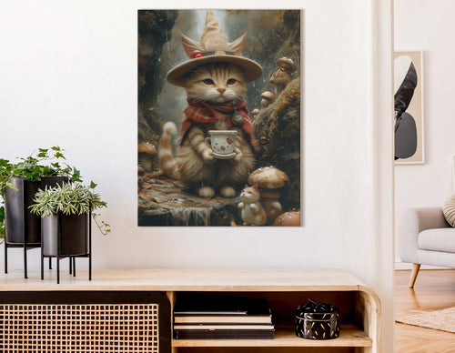 Wizard Cat with Kitten - Canvas Print
