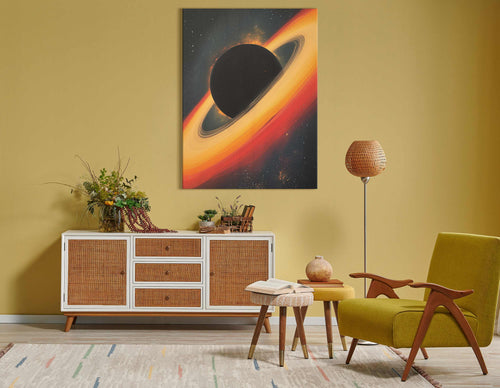 Ringed Planet and Starry Cosmos - Canvas Print