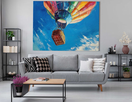 Clear Blue Sky and Balloon - Canvas Print