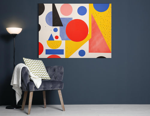 Playful Geometric Shapes - Canvas Print