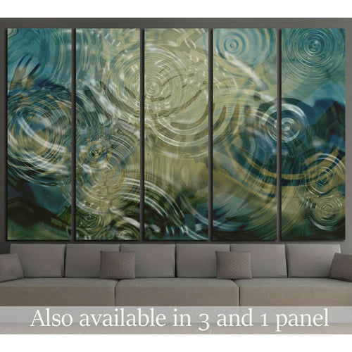 A beautiful close up of ripples on a pond №1397 - Canvas Print / Wall Art / Wall Decor / Artwork / Poster