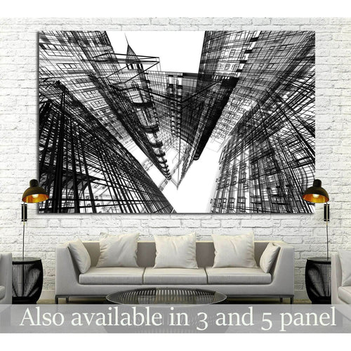 Abstract architecture №1582 - Canvas Print / Wall Art / Wall Decor / Artwork / Poster