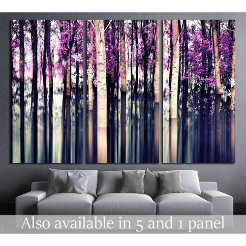 abstract forest in motion blur ,abstract colorful background №2537 - Canvas Print / Wall Art / Wall Decor / Artwork / Poster