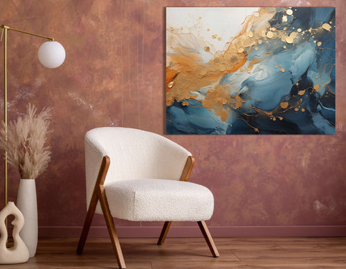 Abstract Gold Leaf - Canvas Print
