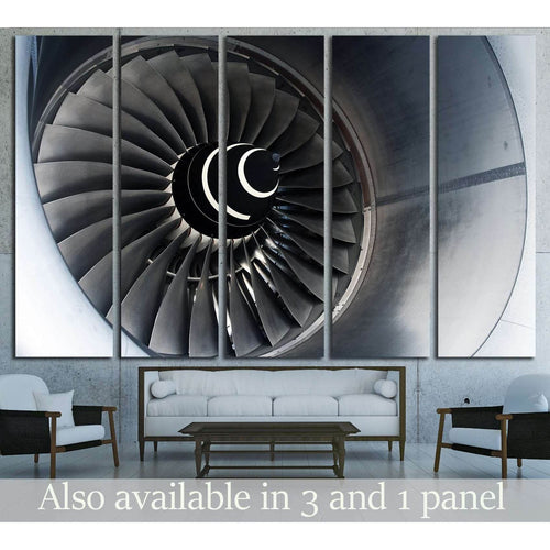 Aircraft Turbofan Engine №1615 - Canvas Print / Wall Art / Wall Decor / Artwork / Poster