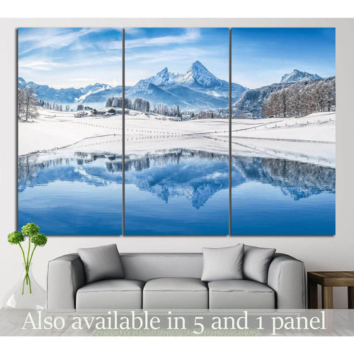 Alps with snowy mountain №23 - Canvas Print / Wall Art / Wall Decor / Artwork / Poster