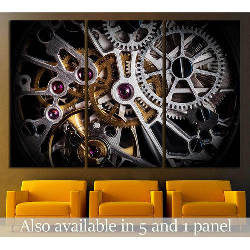 Clock Mechanism №535 - Canvas Print / Wall Art / Wall Decor / Artwork / Poster