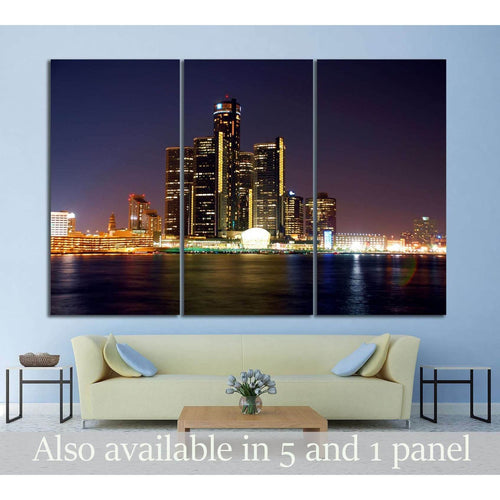 Detroit Cityscape №134 Ready to Hang Canvas Print