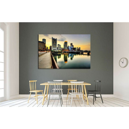 Downtown Boston skyline, financial district №2080 - Canvas Print / Wall Art / Wall Decor / Artwork / Poster