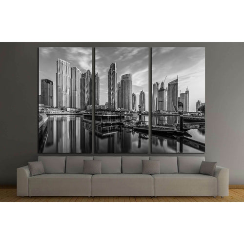 Dubai Marina Skyline. Dubai - United Arab Emirates. №2714 - Canvas Print / Wall Art / Wall Decor / Artwork / Poster