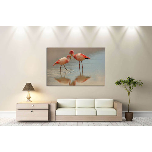 evening flamingo №2334 - Canvas Print / Wall Art / Wall Decor / Artwork / Poster
