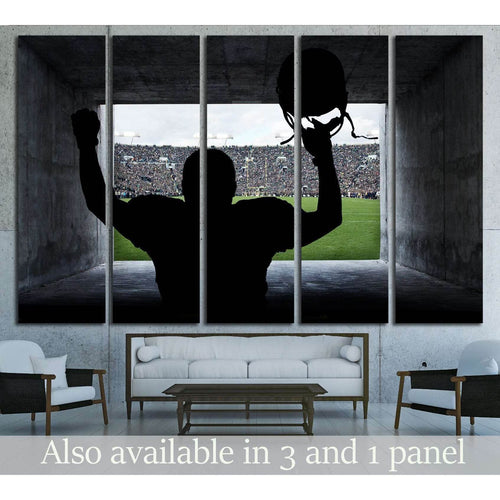 Football Player running out of the Stadium Tunnel №2123 - Canvas Print / Wall Art / Wall Decor / Artwork / Poster