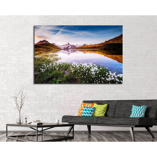 Great view of Bernese range above Bachalpsee lake №2921 - Canvas Print / Wall Art / Wall Decor / Artwork / Poster