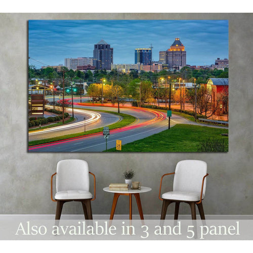 Greensboro, North Carolina, USA downtown skyline №1744 - Canvas Print / Wall Art / Wall Decor / Artwork / Poster