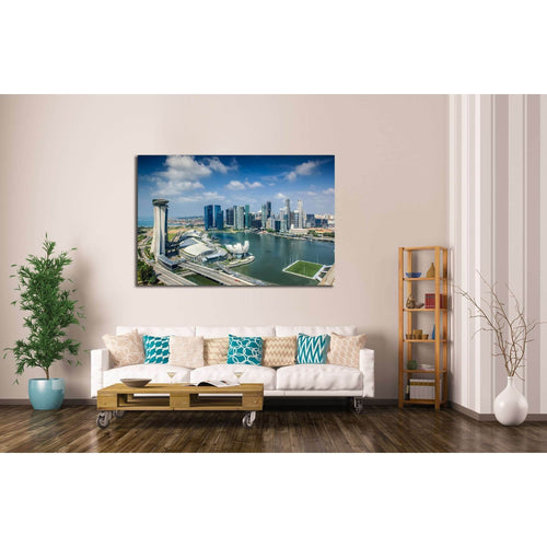 Landscape of Singapore city in day morning time. №2166 - Canvas Print / Wall Art / Wall Decor / Artwork / Poster