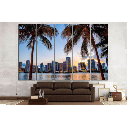 Miami, Florida skyline №1228 - Canvas Print / Wall Art / Wall Decor / Artwork / Poster