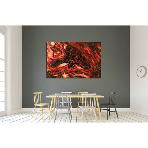 Molten magma hot lava texture №3023 - Canvas Print / Wall Art / Wall Decor / Artwork / Poster