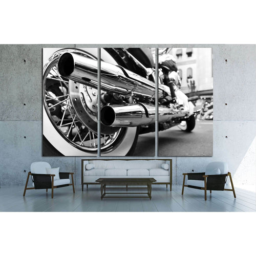 motorcycle exhaust №3283 - Canvas Print / Wall Art / Wall Decor / Artwork / Poster