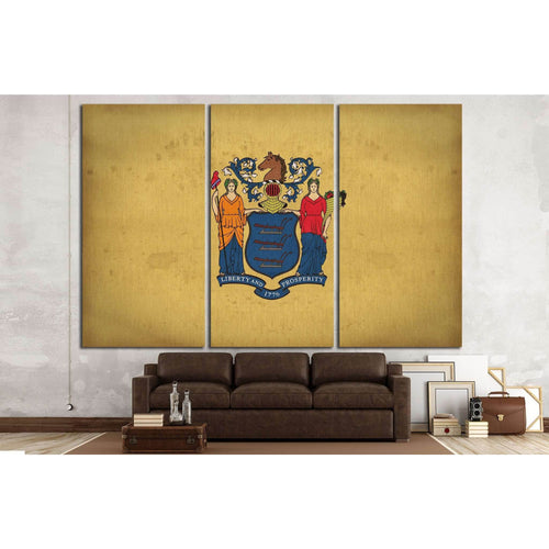 New Jersey flag №680 - Canvas Print / Wall Art / Wall Decor / Artwork / Poster