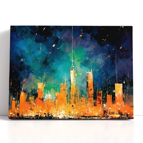 New York Cityline after Dark - Canvas Print