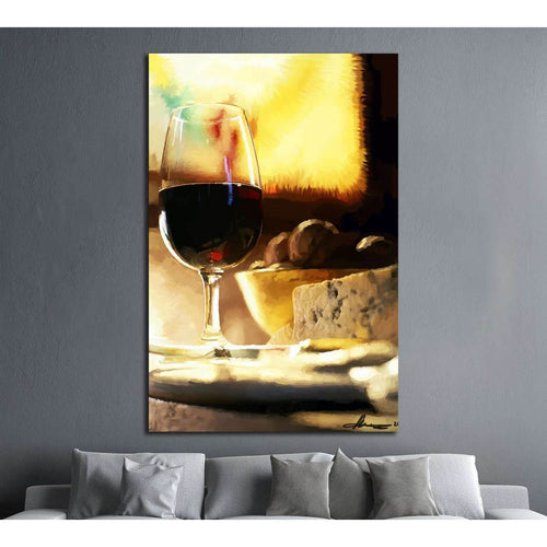 Red Wine Oil Painting №3476 - Canvas Print / Wall Art / Wall Decor / Artwork / Poster