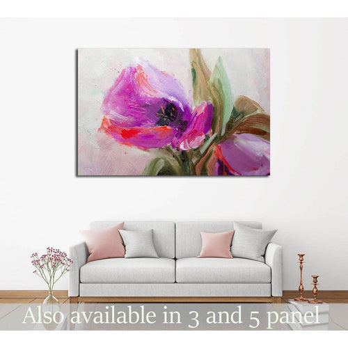Texture oil painting, flowers, art, painted color image, paint, wallpaper and backgrounds №2552 - Canvas Print / Wall Art / Wall Decor / Artwork / Poster